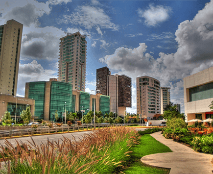 The view of Plaza Andares from Dr. Nashielli's office